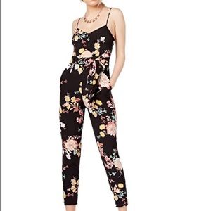 Material Girl Juniors' Printed Cutout Jumpsuit Size S